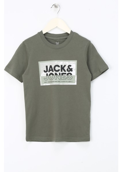 Baskılı Füme Erkek Çocuk T-Shirt Jcologan Tee Ss Crew Neck Ss24 Jnr
