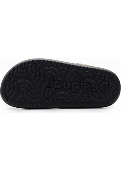 Krem - Siyah Kadın Sandalet 24SSSO012000