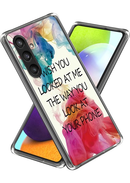 Samsung Galaxy S24+ Tpu Koruyucu Sanat Desen Baskı Bana Baktı Telefon Kılıfı (Yurt Dışından)