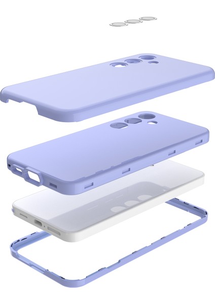 GW03 Samsung Galaxy S24 Tpu + Pc AntiParmak Izi KabukAçık Mor Telefon Kılıfı (Yurt Dışından)