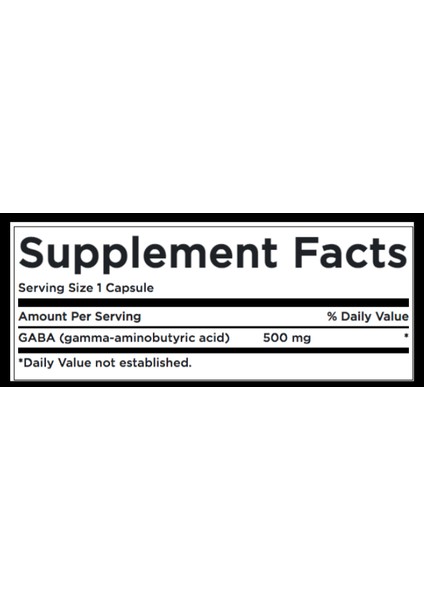 Premium Gaba High Potency 500 mg 100 Capsul USA fiyatları