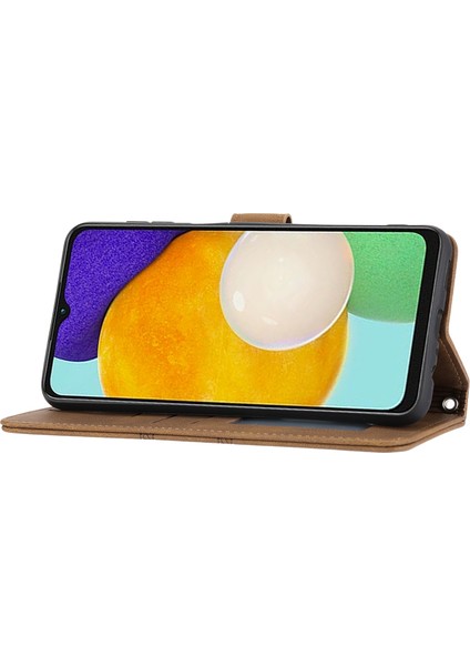 Samsung Galaxy S24+ Çizilmez Pu Deri+Tpu Baskılı Kahverengi Telefon Kılıfı (Yurt Dışından)