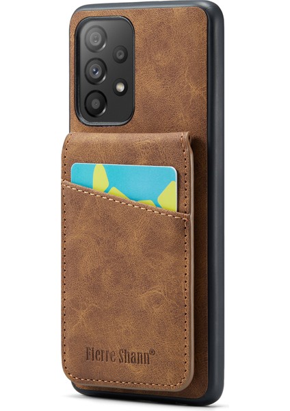 Samsung Galaxy A23 4G/A23 5g (Global Versiyon) Kart Yuvaları Cep u Kahverengi Telefon Kılıfı (Yurt Dışından)