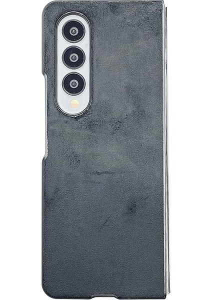 Samsung Galaxy Z Fold4 5g Çizilmeye Dayanıklı Süet Koyu Gri Telefon Kılıfı (Yurt Dışından)