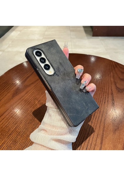 Samsung Galaxy Z Fold4 5g Çizilmeye Dayanıklı Süet Koyu Gri Telefon Kılıfı (Yurt Dışından) fiyatları
