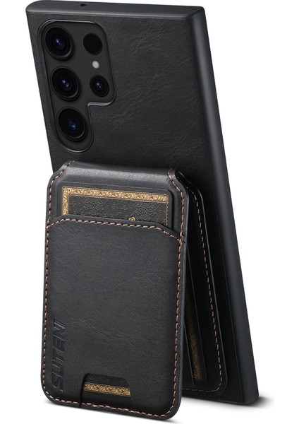 Samsung Galaxy S24 Ultra Cep u Dikey Çevirme Mumlu Doku Telefon Kılıfı (Yurt Dışından) modelleri