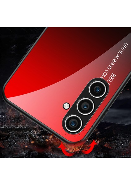 Samsung Galaxy S24+ Temperli Cam+Pc+Tpu Mavi Telefon Kılıfı (Yurt Dışından)