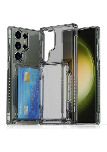 Samsung Galaxy S24 Ultra Kart Tutuculu KickstandŞeffaf Telefon Kılıfı (Yurt Dışından) fiyatları