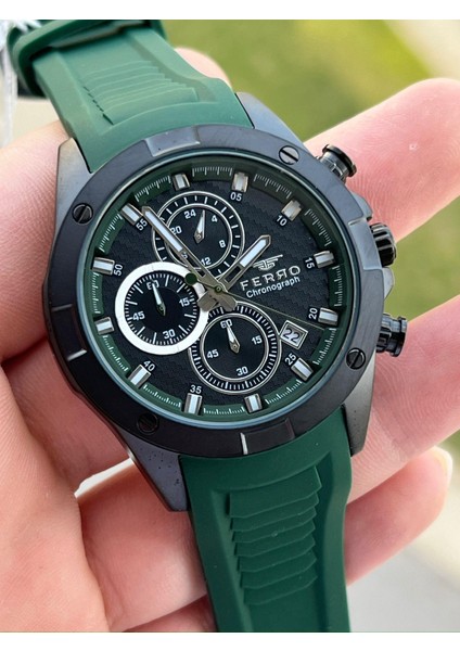 Iç Fonksiyonları Aktif Yeşil Renk Slikon Kordon 30 mt Su Geçirmez Erkek Kol Saat EF31361-ZJ modelleri