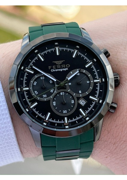 Iç Fonksiyonları Aktif Yeşil Renk Slikon Kordon 30 mt Su Geçirmez Erkek Kol Saat EF31360-ZJ modelleri