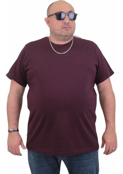 Erkek Büyük Beden Sıfır Yaka T-Shirt Rich 24134 Murdum fiyatları