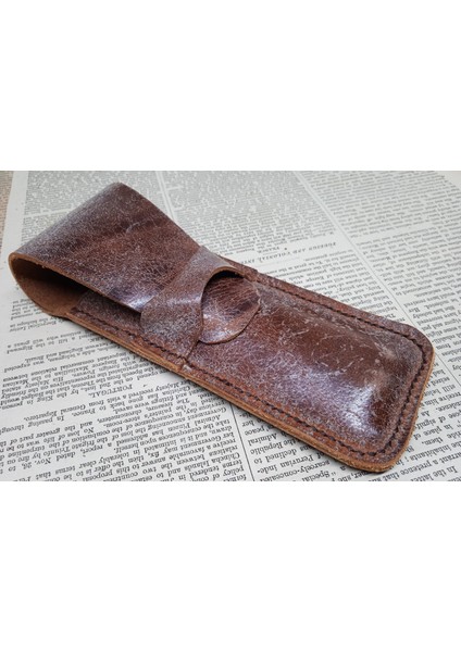 Hakiki Deri El Emeği Özel Kalemleriniz Için Kalemlik Kalem Kutu 27 cm 6 cm
