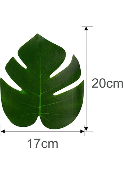 12'li Yapay Palmiye Monstera Deve Tabanı Servis Altı Yaprak