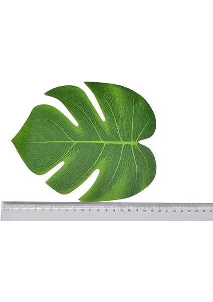 12'li Yapay Palmiye Monstera Deve Tabanı Servis Altı Yaprak