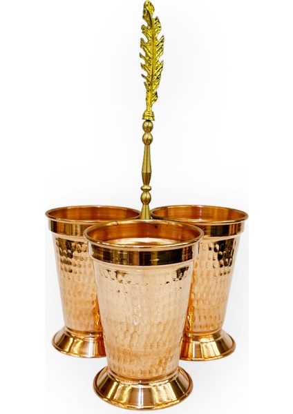 Martelalı Üçlü Bakır Kaşıklık