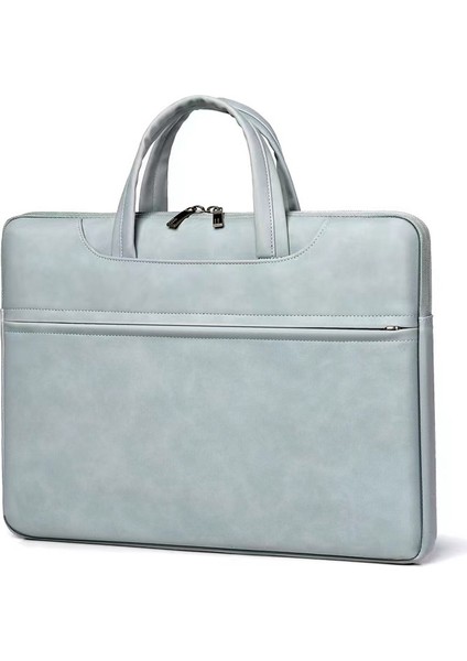 Copton 031 Serisi 15.6 Inç Dizüstü Bilgisayar Çantası Çizilmez Mat Yüzey Koruma Kılıfı Fermuarlı Laptop Çantası-Bebek Mavisi (Yurt Dışından)