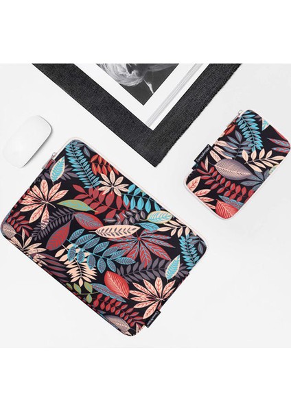 Yapraklar Baskılı Ultra-Ince Koruyucu Dizüstü Bilgisayar Kılıfı Fermuarlı Dizüstü Bilgisayar Çantası Küçük Çanta Ile-Siyah/11 Inç Dizüstü Bilgisayar Için (Yurt Dışından) fiyatları