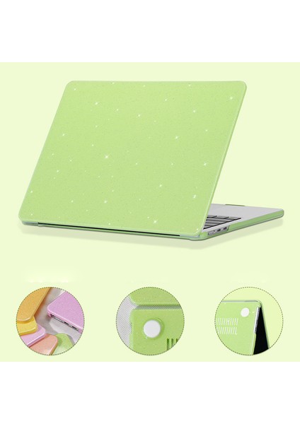 MacBook Air 13 Inç (2022) A2681 M2/(2024) A3113 M3 Kılıf Glitter Ta m Sert Pc Laptop Kapağı (Yurt Dışından)