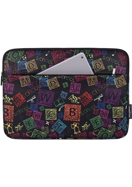 13 Inç Dizüstü Bilgisayar Moda Renkli Mektup Desenli Çanta Fermuarlı Kılıf Için Dizüstü Bilgisayar Kolu (Yurt Dışından)