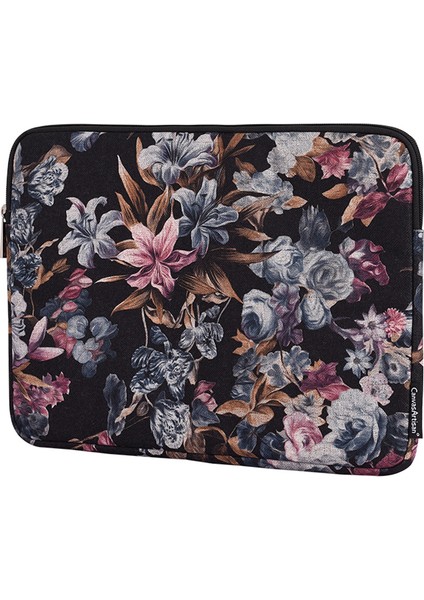 Kumaş Suluboya Çiçek Desen Dizüstü Bilgisayar Kol Dizüstü Bilgisayar Koruma Fermuar Kılıfı Kese Taşıyıcı Tutucu-Siyah/15 Inç (Yurt Dışından) fiyatları