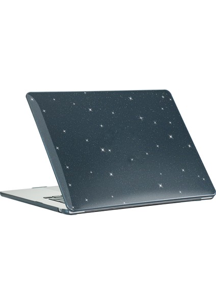 Macbook Air 15 Inç (2023) M2 A2941/(2024) A3114 M3 Darbeye Dayanıklı Sert Pc Kasa Anti Drop Glitter Laptop Kapak (Yurt Dışından)