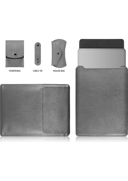 MacBook Pro 15 Inç (2016) İçin Mouse Pad'li Pu Deri Kol Çantası Kılıfı (Yurt Dışından)