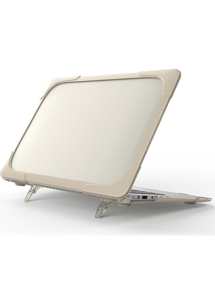 Destekleyici Stand Tasarımı Sert Pc Çizilmez Dizüstü Bilgisayar Çantası Koruyucu Notebook Kapağı MacBook Air 13 Inç A1466/A1369-HAKI (Yurt Dışından)