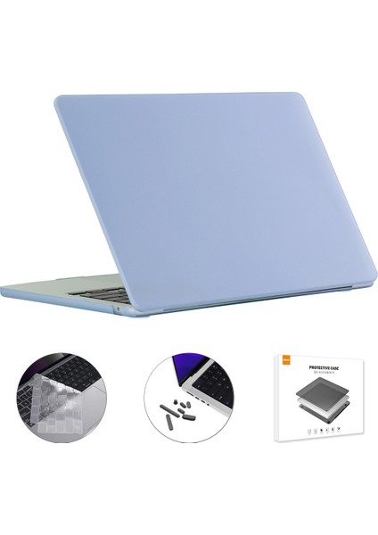 MacBook Air 13 Inç (2024) A2681 (M2)/A3113 (M3)/(2022) Kılıf Tpu Klavye Filmi Anti-Toz Fişler-Açık Mor (Yurt Dışından)