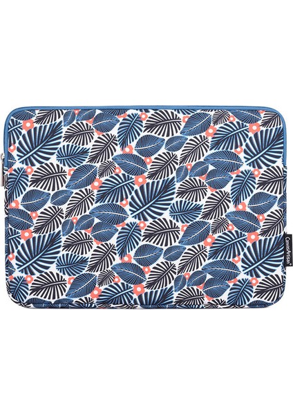 Polyester Dizüstü Bilgisayar Çantası Kılıf Yaprak Desenli Yumuşak Astar Çizilmeye Dayanıklı Dizüstü Bilgisayar Kılıfı-Mavi/12 Inç Dizüstü Bilgisayar Için (Yurt Dışından)