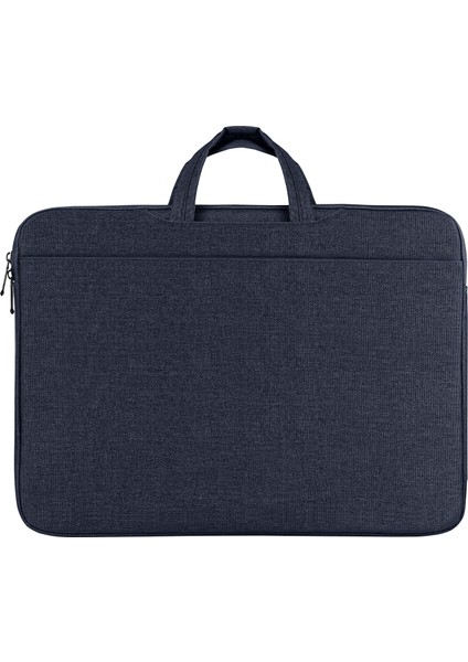 13-13.9 Inç Laptop Taşıma Çantası Çok Cepli Polyester Notebook Çantası-Lacivert (Yurt Dışından)