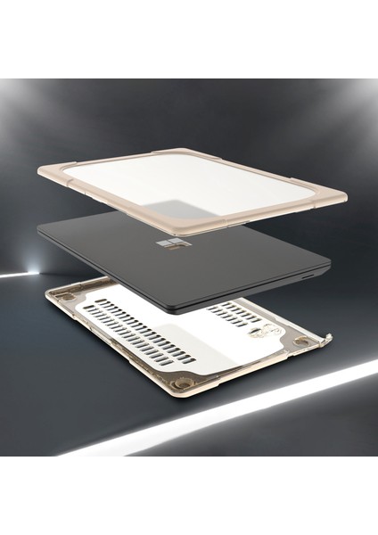 Pc Anti Kayma Dizüstü Koruyucu Kılıf Kapak Microsoft Surface Laptop İçin 2/3/4 13.5 Inç 1769/1867 Alcantara Klavye Versiyonu Haki (Yurt Dışından)
