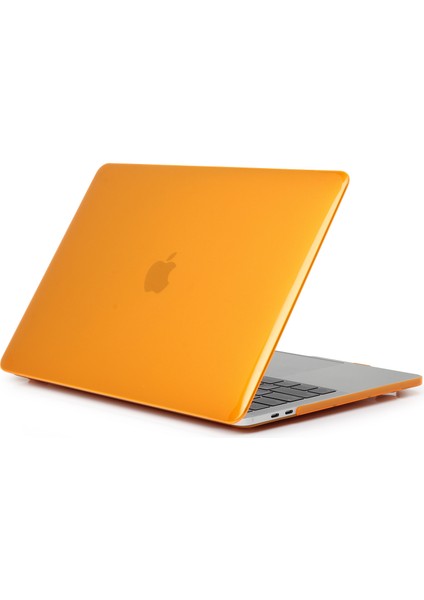 Şok Emme Sert Kabuk MacBook Pro 13 Inç A1706/A1708/A1989/A2159/A2251/A2289/A2338 Şeffaf Tasarım Koruyucu Kapak-Turuncu (Yurt Dışından)