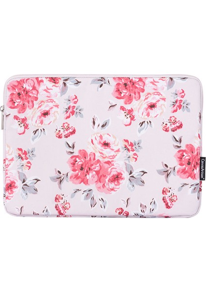 Tablet Kılıfı Pu Deri Çiçek Desenli Taşınabilir 360 Derece Koruyucu Bilgisayar Çantası /13 Inç (Yurt Dışından)