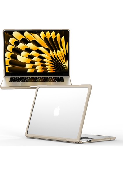 Macbook Air 15 Inç (2023) M2 A2941/(2024) A3114 M3 Sailor Serisi Laptop Çantası Pc + Tpu Çizilmez Dizüstü Bilgisayar Kapağı-Haki (Yurt Dışından)