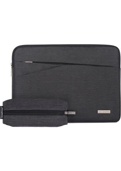 Kumaş Dokulu Yan Cep Dizüstü Bilgisayar Kolu Küçük Çantalı Notebook Çantası-Koyu Gri/14-Inç Dizüstü Bilgisayar Için (Yurt Dışından)