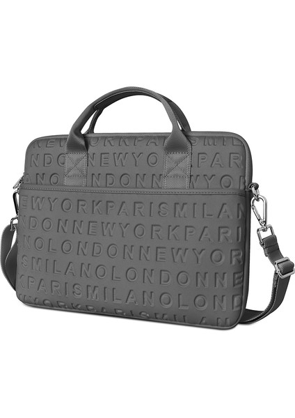 Laptop Çantası Büyük Moda Dizüstü Bilgisayar Kol Çantası Bilgisayar Çantası 13,3 Inç Dizüstü Bilgisayar ve Tablete Uygun-Gri (Yurt Dışından)
