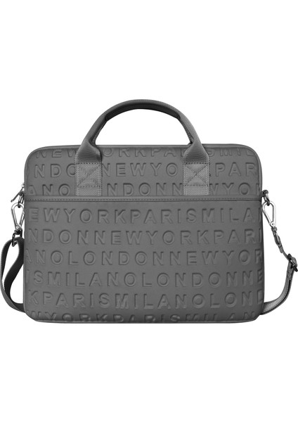 Laptop Çantası Büyük Moda Dizüstü Bilgisayar Kol Çantası Bilgisayar Çantası 13,3 Inç Dizüstü Bilgisayar ve Tablete Uygun-Gri (Yurt Dışından)