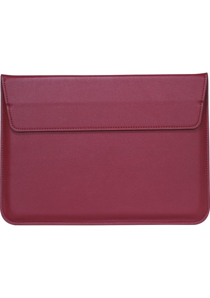 Zarf Tarzı Pu Deri Laptop Çantası Kol Kılıfı MacBook Air 13.3 Inç/ipad Pro 12.9 Şarap sı (Yurt Dışından)