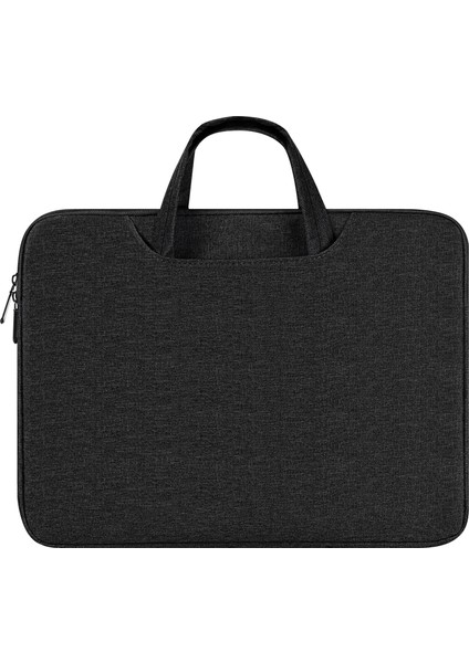 15.5-16 Inç Laptop Çantası Su Geçirmez Polyester Kumaş Bilgisayar Taşıma Çantası-Siyah (Yurt Dışından)