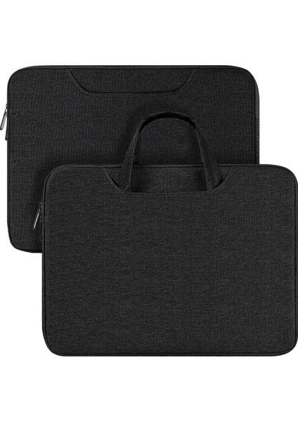 15.5-16 Inç Laptop Çantası Su Geçirmez Polyester Kumaş Bilgisayar Taşıma Çantası-Siyah (Yurt Dışından)
