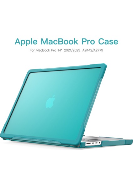 MacBook Pro 14 Inç (2021) A2442/14 Inç (2023) A2779 /A2918/A2992 (M1/m2/m3) Pc+Tpu Laptop Kılıfı-Bebek Mavisi Için (Yurt Dışından)