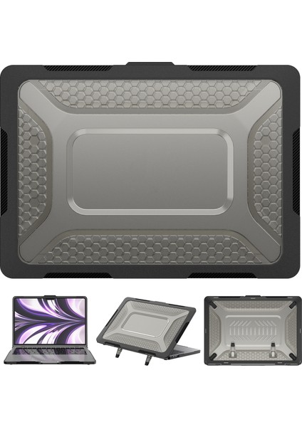 MacBook Air 13 Inç (2022) M2 A2681 Isı Dağıtımı Laptop Kılıfı Darbeye Dayanıklı Sert Pc Yumuşak Tpu Kickstand Kapak (Yurt Dışından) fiyatları