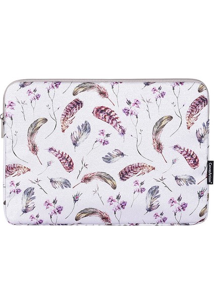 Dizüstü Bilgisayar Kılıfı Windbell Tüy Desenli Koruyucu Notebook Çantası Bilgisayar Kapağı-Beyaz/14 Inç (Yurt Dışından)