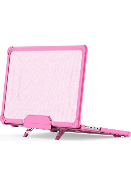 MacBook Pro 14 Inç (2021)/(2023) (A2442 M1 Pro / M1 MAX/A2779) Isı Dağılımı Sert Pc + Tpu Dizüstü Bilgisayar Kılıfı, Kickstand Rose (Yurt Dışından)