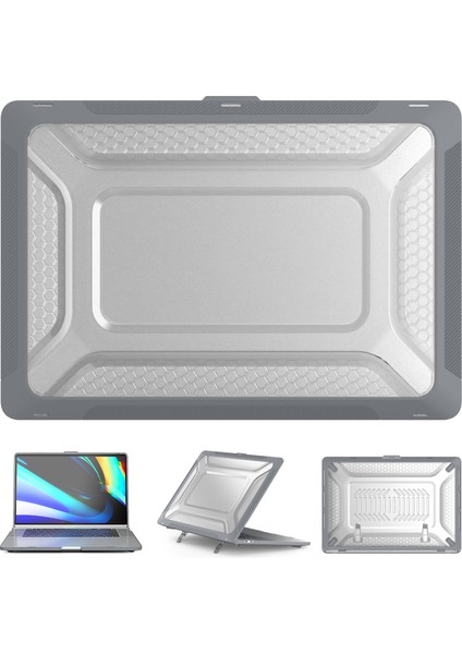 MacBook Pro 16 Inç (2019) A2141 Laptop Kılıfı Çift Katmanlı Sert Pc Yumuşak Tpu Kılıf Kılıfı, Kickstand (Yurt Dışından) fiyatları