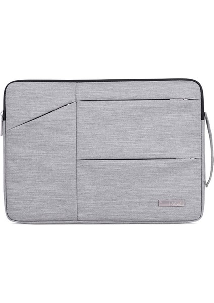 15 Inç Dizüstü Bilgisayar Fermuarlı Tote Kılıfı Darbeye Dayanıklı Dizüstü Bilgisayar Kol Çantası (Saplı)-Gri (Yurt Dışından)