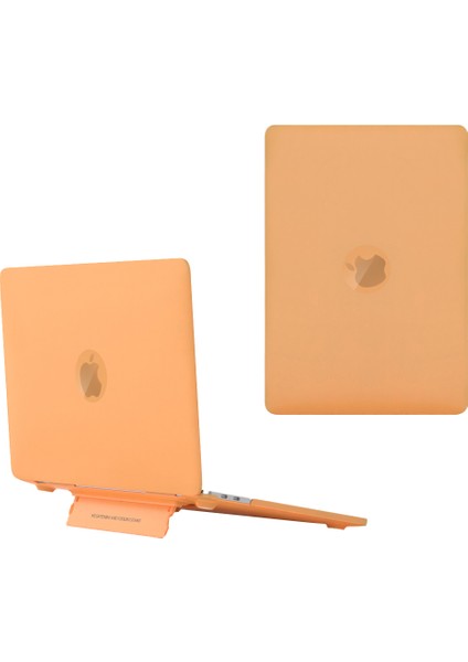 MacBook Pro 16 Inç (2021)/(2023) (A2485/A2780/A2991) Kılıf Kickstand Isı Dağılımı Laptop Kapağı-Sarı (Yurt Dışından)