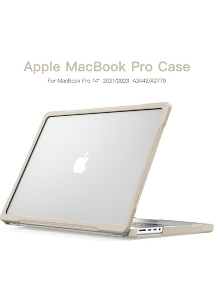 MacBook Pro 14 Inç (2021) A2442/14 Inç (2023) A2779 /A2918/A2992 (M1/m2/m3) Pc+Tpu Laptop Kılıfı Haki (Yurt Dışından)