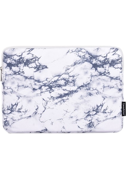Mermer Desenli Taşınabilir Kol Çantası 15 Inç Dizüstü Bilgisayarlar Için Su Geçirmez Taşıma Çantası Darbeye Dayanıklı Dizüstü Bilgisayar Ince Çanta-Beyaz (Yurt Dışından)