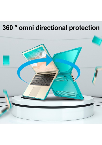 Microsoft Surface Laptop Için Kickstand Tasarımlı Sert Pc Tam Korumalı Dizüstü Bilgisayar Kılıfı Kapağı 2/3/4 15 Inç 1873/1METAL Klavye Versiyonu-Bebek Mavisi (Yurt Dışından)